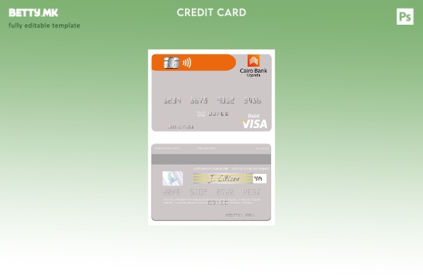 Модерен стил Уганда Каиро банка Уганда шаблон за виза дебитна картичка